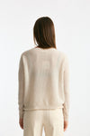 Maglia scollo in cashmere panna donna Clouds - 4