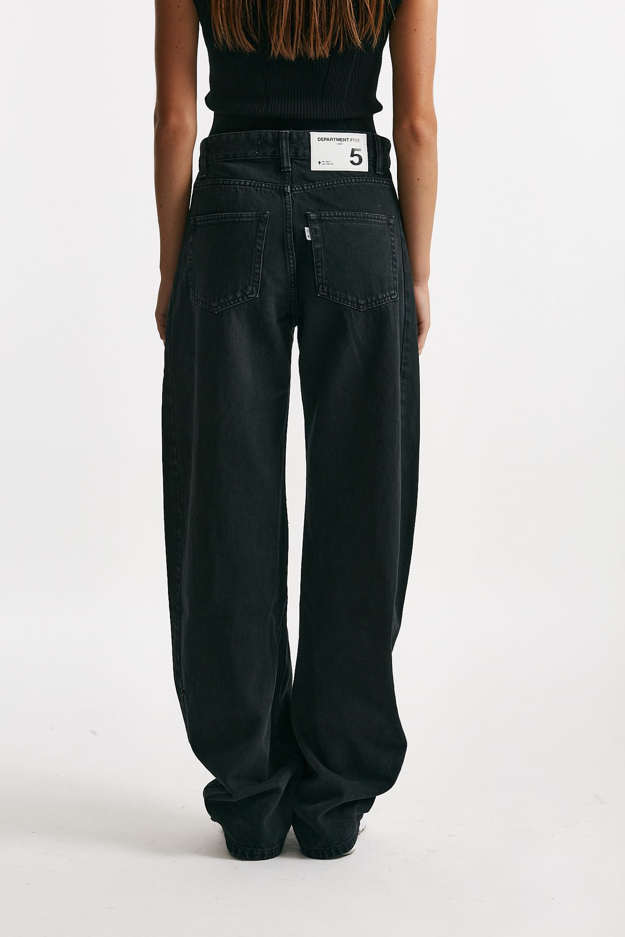 jeans gamba ampia hostel grigio/nero donna Department five - 3