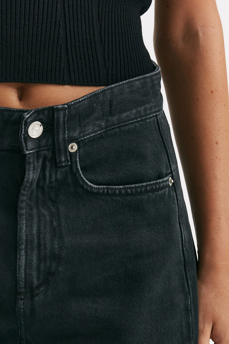 jeans gamba ampia hostel grigio/nero donna Department five - 7