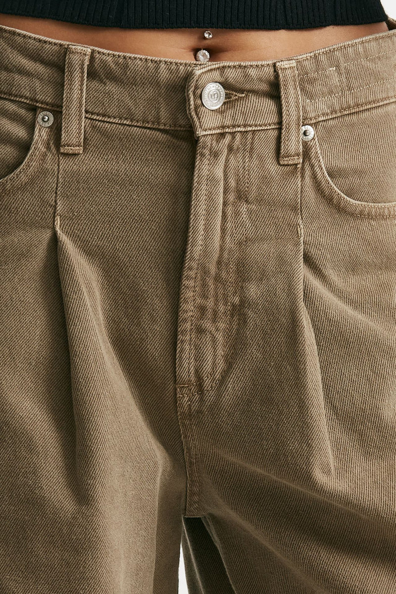 jeans ampio mustard sabbia donna Department five - 5