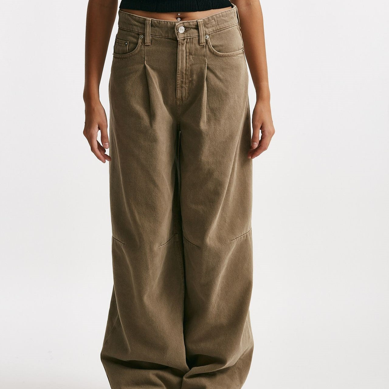 jeans ampio mustard sabbia donna Department five - 8