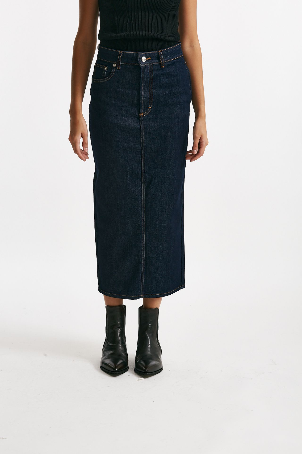 gonna tubino midi braid denim scuro donna Department five - 1