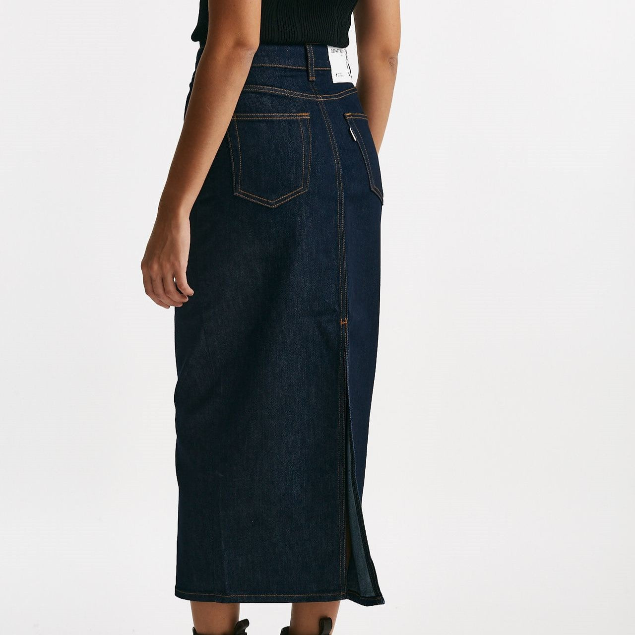 gonna tubino midi braid denim scuro donna Department five - 7