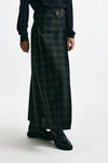 Gonna lunga in tartan blu e verdone donna Department five - 4
