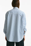 Camicia over HANGAR rigata bianca e blu donna Department five - 3