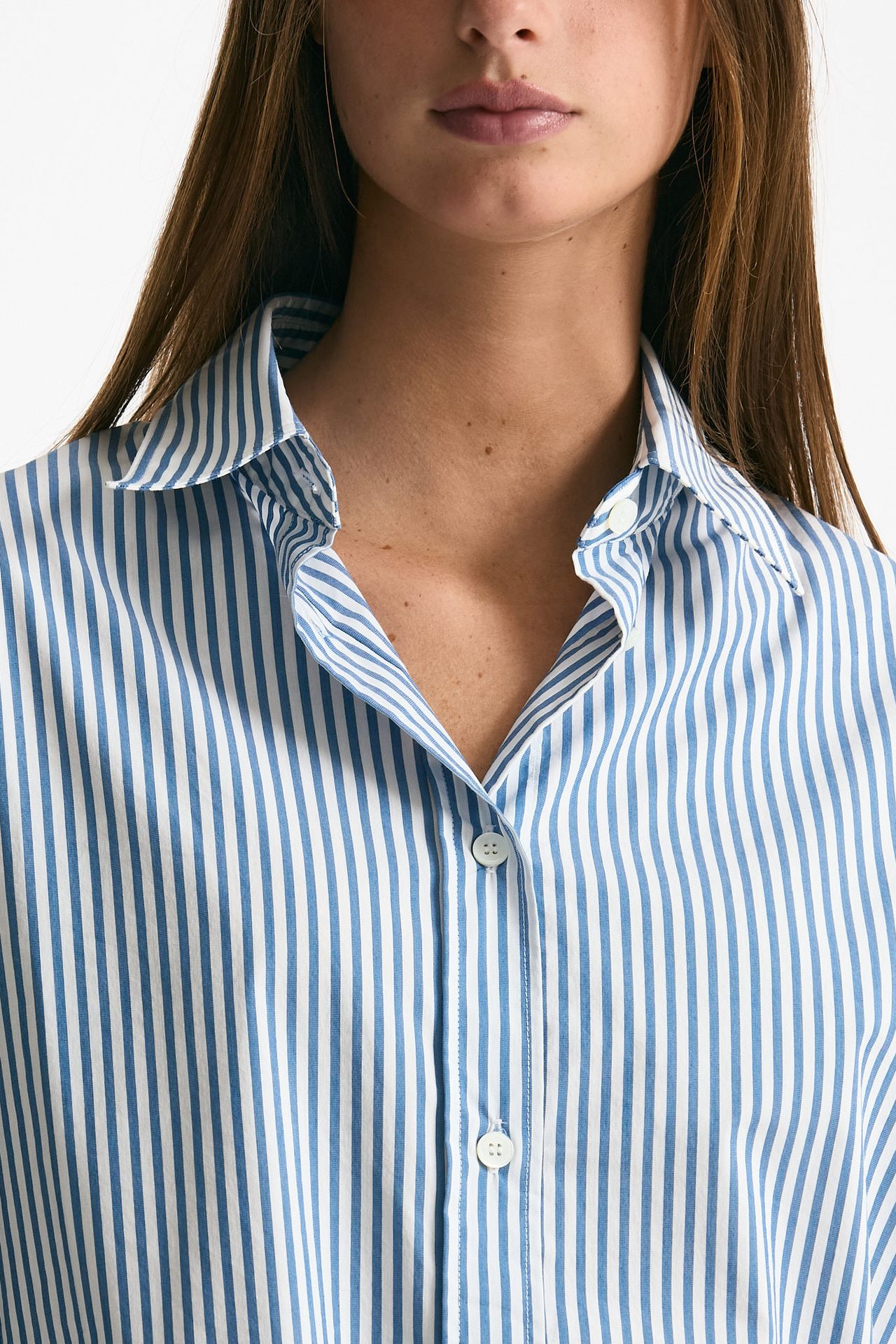 Camicia over HANGAR rigata bianca e blu donna Department five - 6