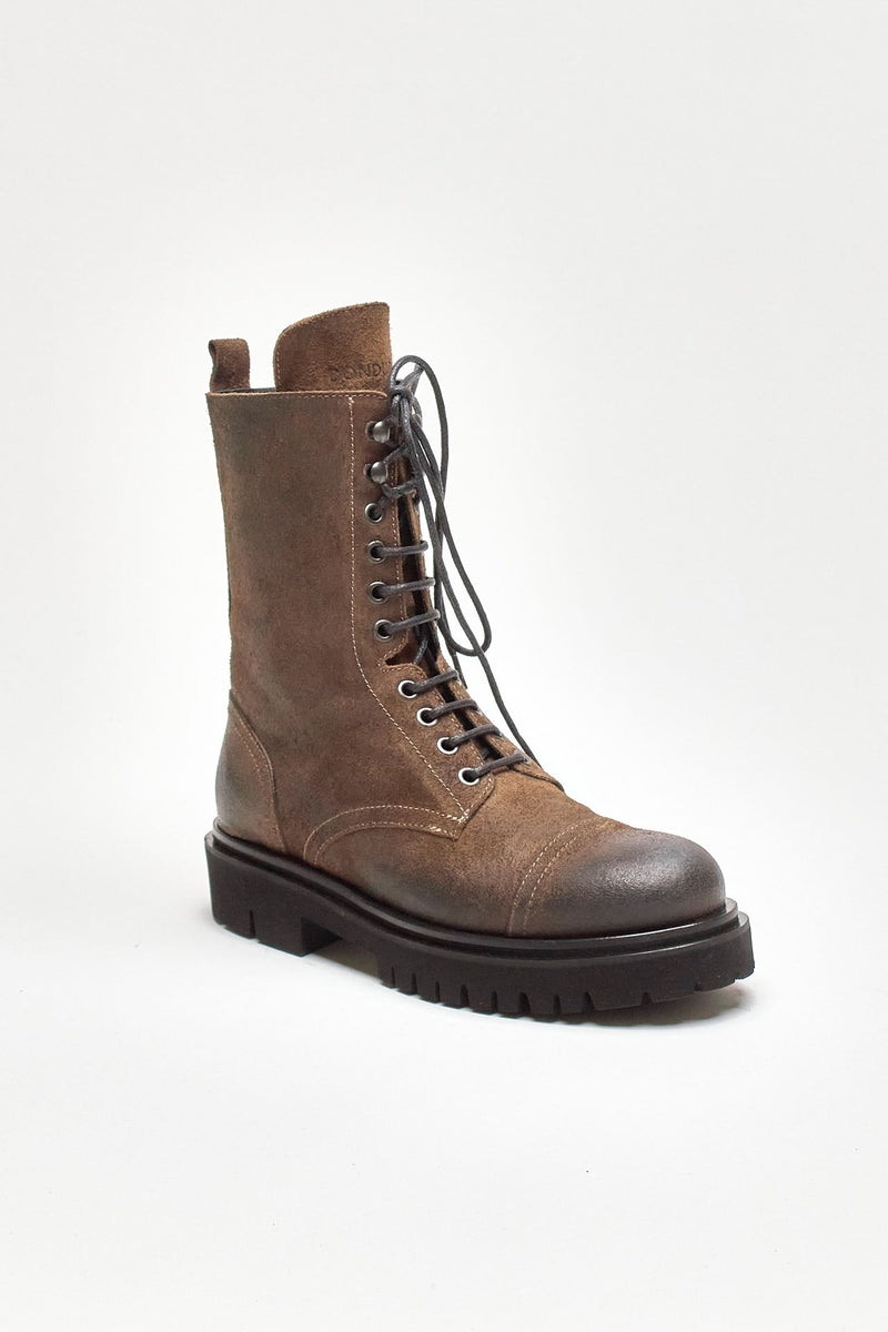 anfibio ws326 in pelle testa di moro donna Dondup - 2