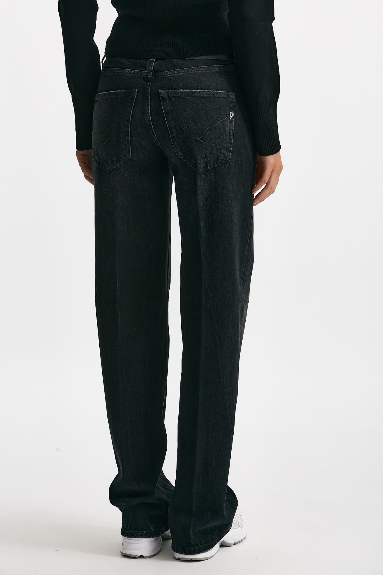 jeans wide leg jackline nero vintage donna Dondup - 3