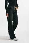 jeans wide leg jackline nero vintage donna Dondup - 4