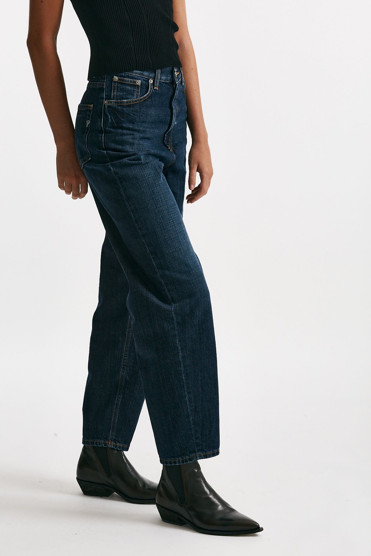 jeans loose bessie lavaggio scuro donna Dondup - 4