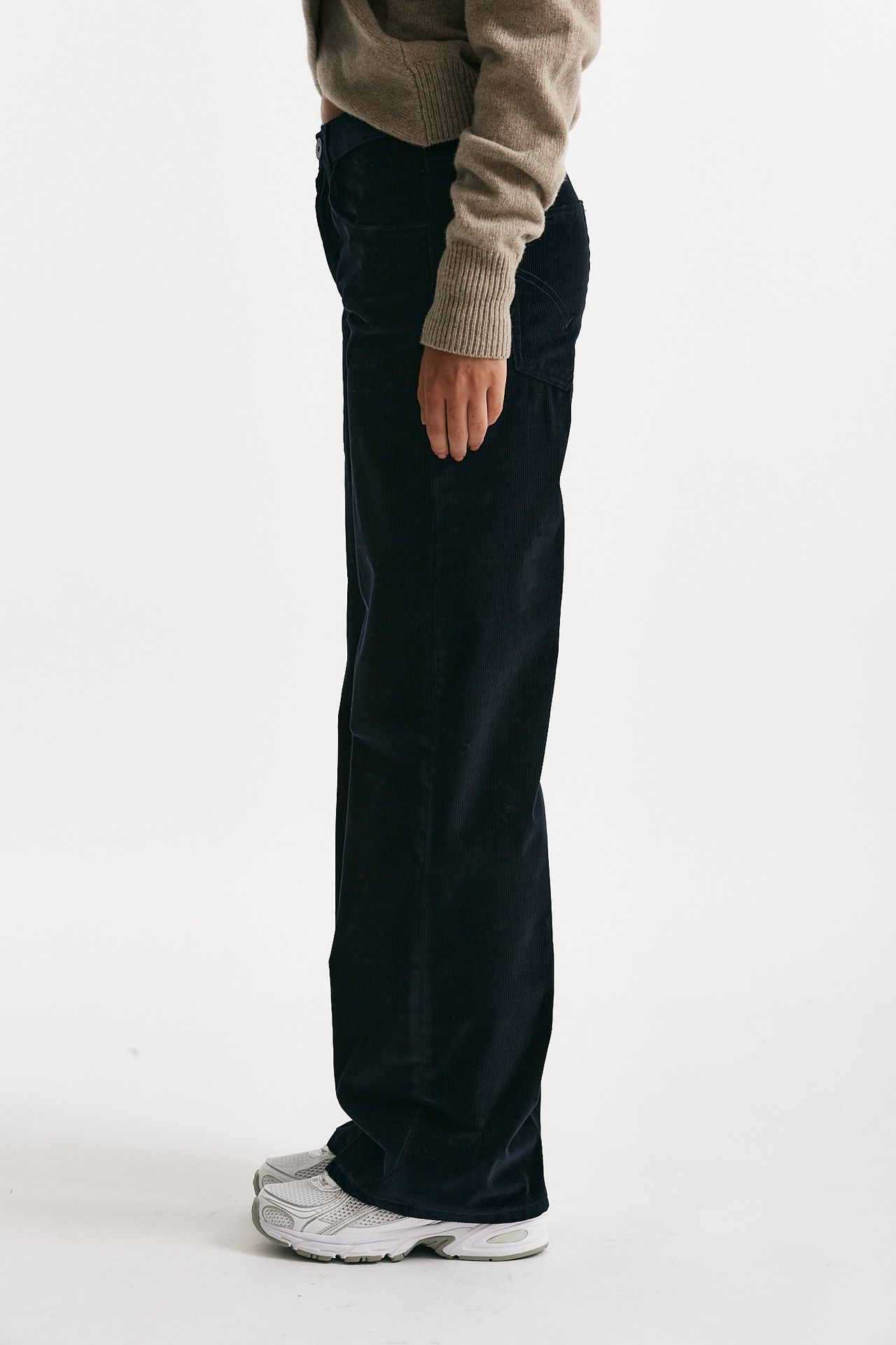 pantalone wide leg jackline in velluto blu donna Dondup - 2