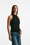 Top ricamato nero donna Dondup - 4