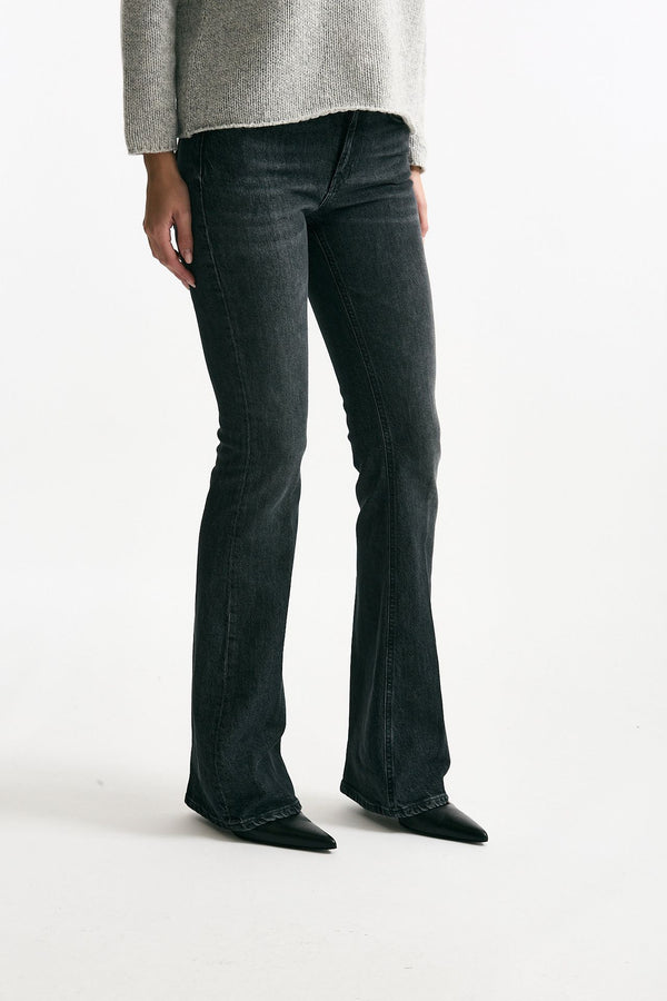 Jeans bootcut NEWLOLA lavaggio grigio donna Dondup