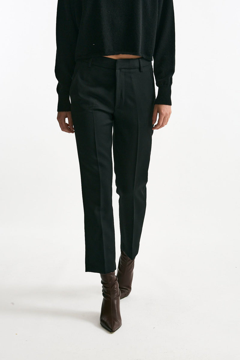 Pantalone NIMA ZIP in lana nero donna Dondup - 1