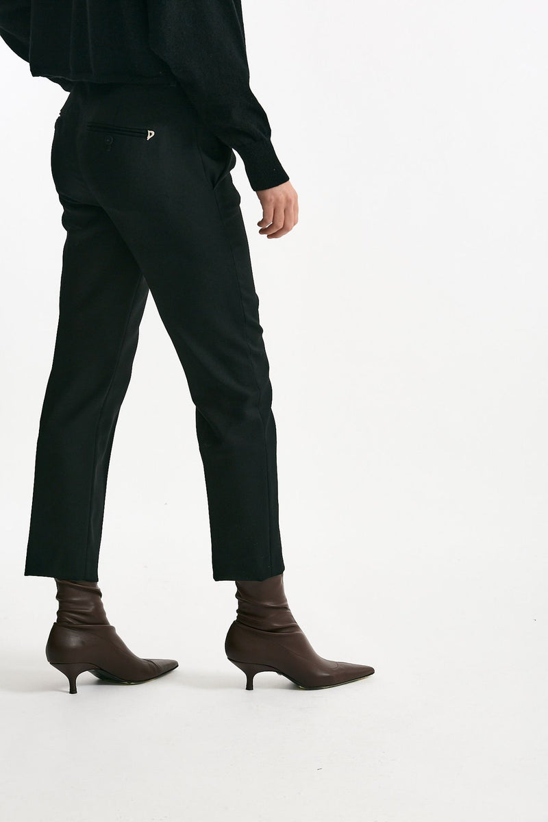 Pantalone NIMA ZIP in lana nero donna Dondup - 3