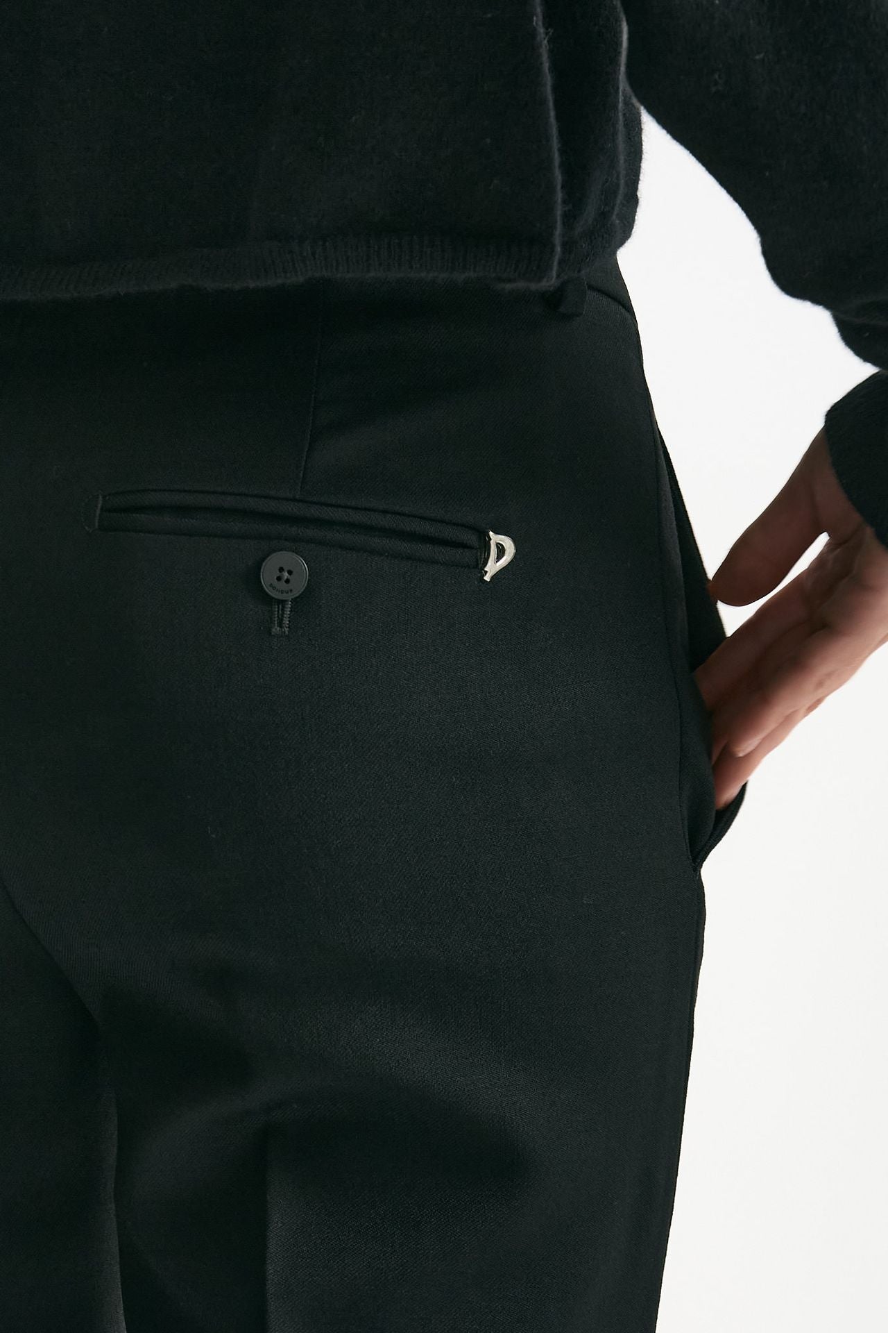 Pantalone NIMA ZIP in lana nero donna Dondup - 7