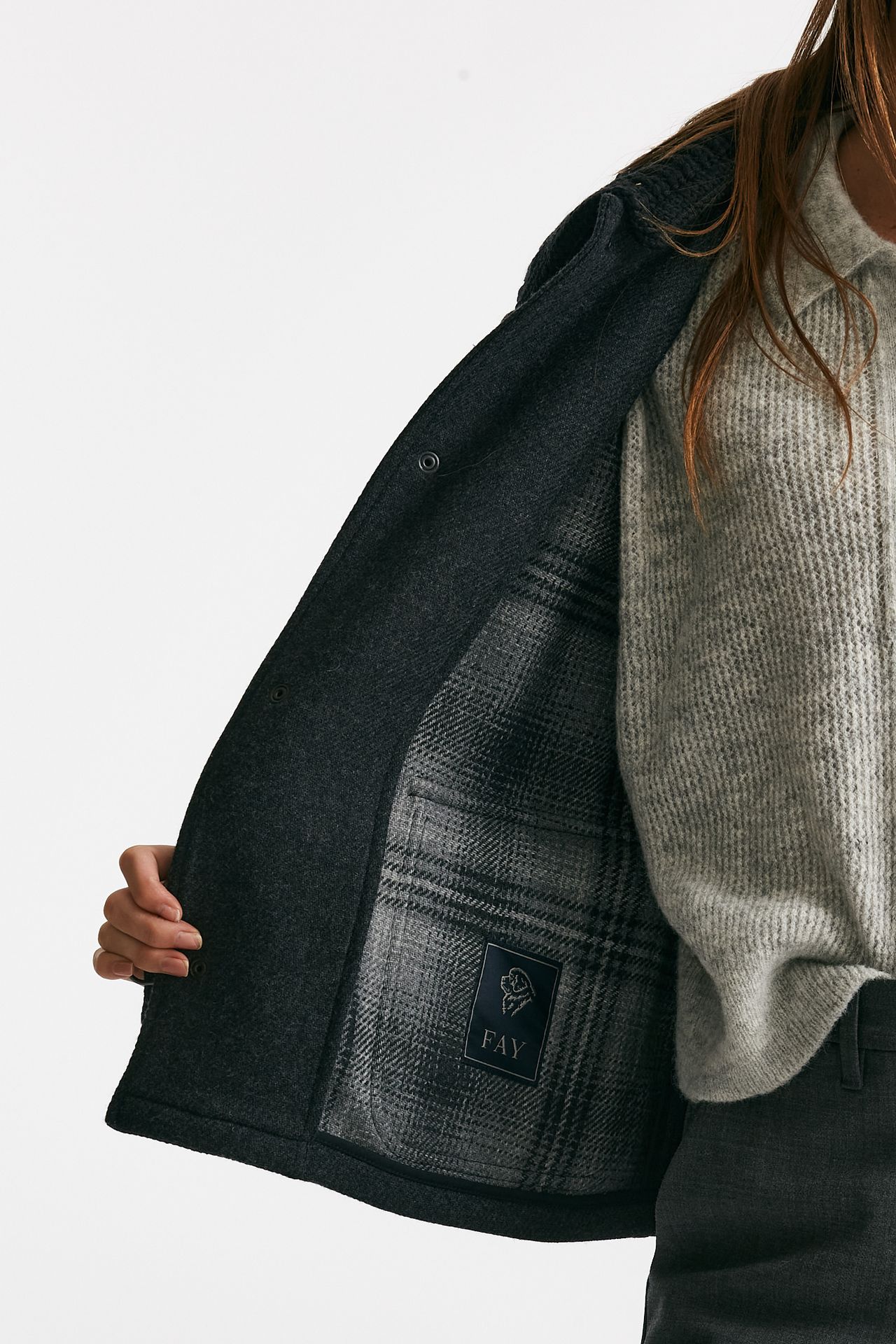 giaccone tre ganci corto antracite donna Fay - 7