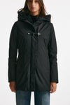 giaccone toggle in gabardina tecnica nero donna Fay - 5