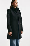 cappotto romantic in soffice panno nero donna Fay - 2