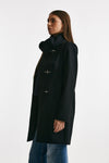 cappotto romantic in soffice panno nero donna Fay - 3