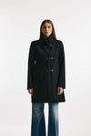 cappotto romantic in soffice panno nero donna Fay - 1