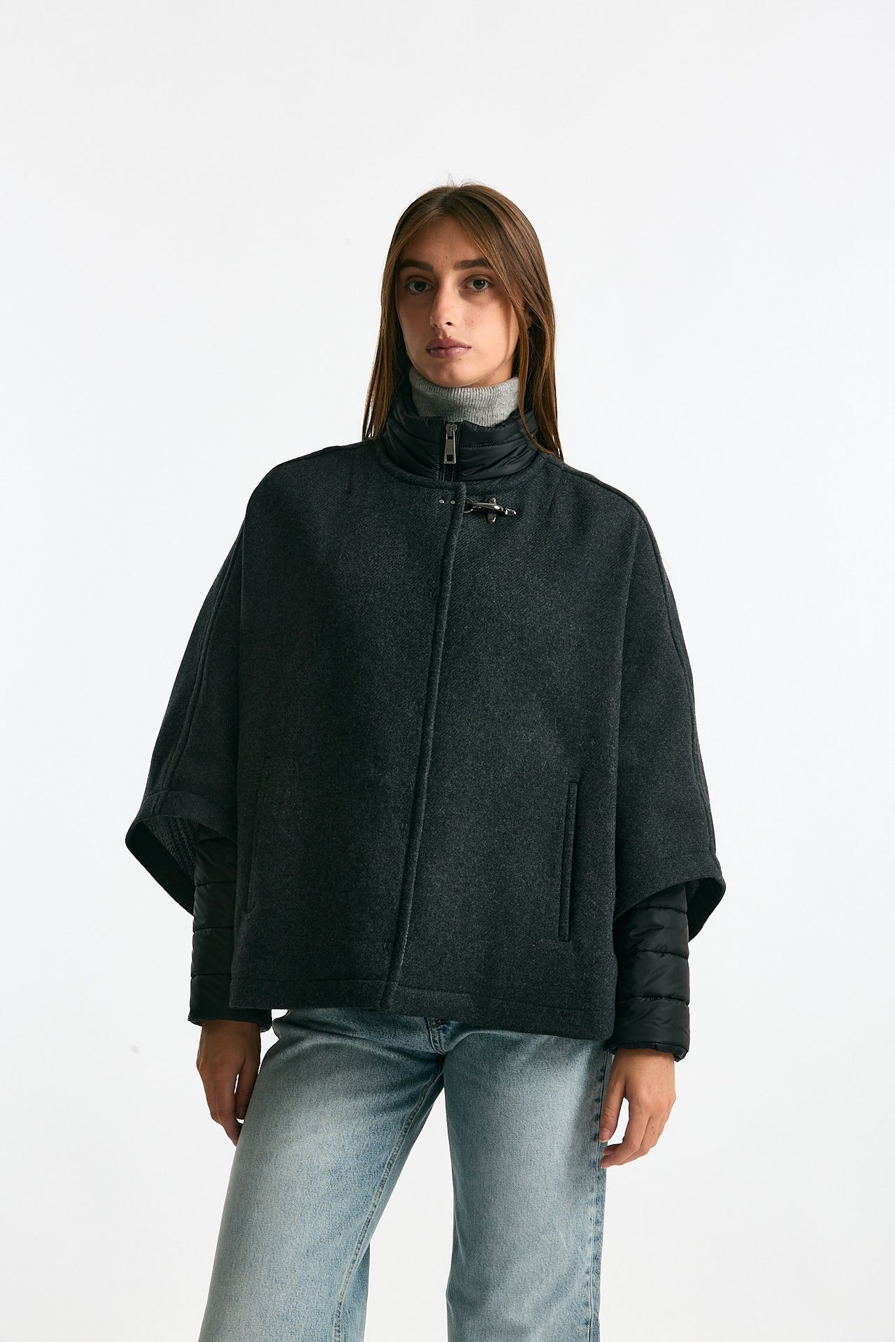 Cappa con giacca imbottita antracite donna Fay - 2