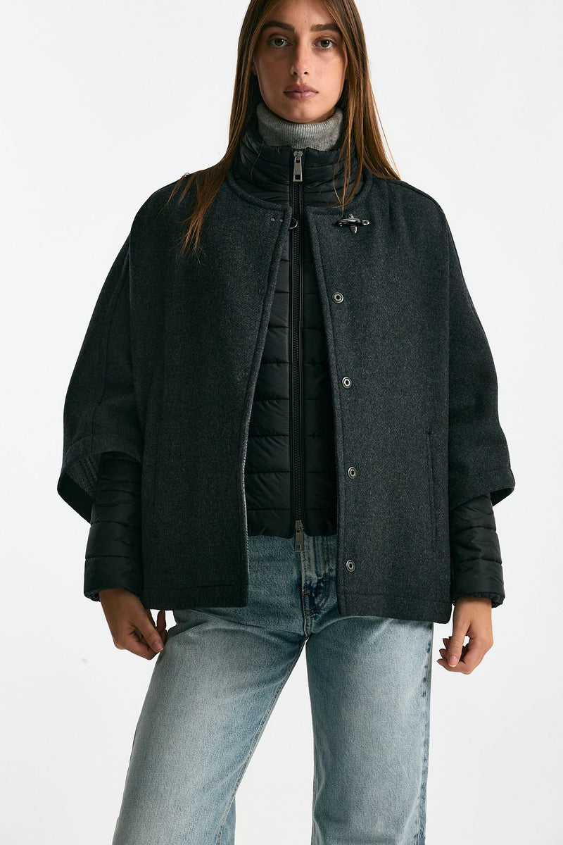 Cappa con giacca imbottita antracite donna Fay - 5