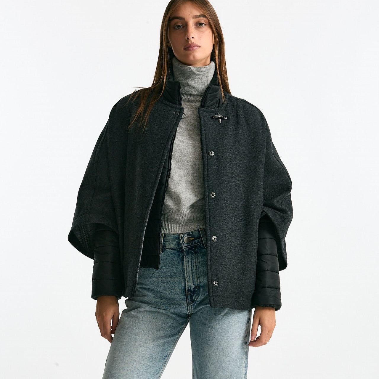 Cappa con giacca imbottita antracite donna Fay - 10