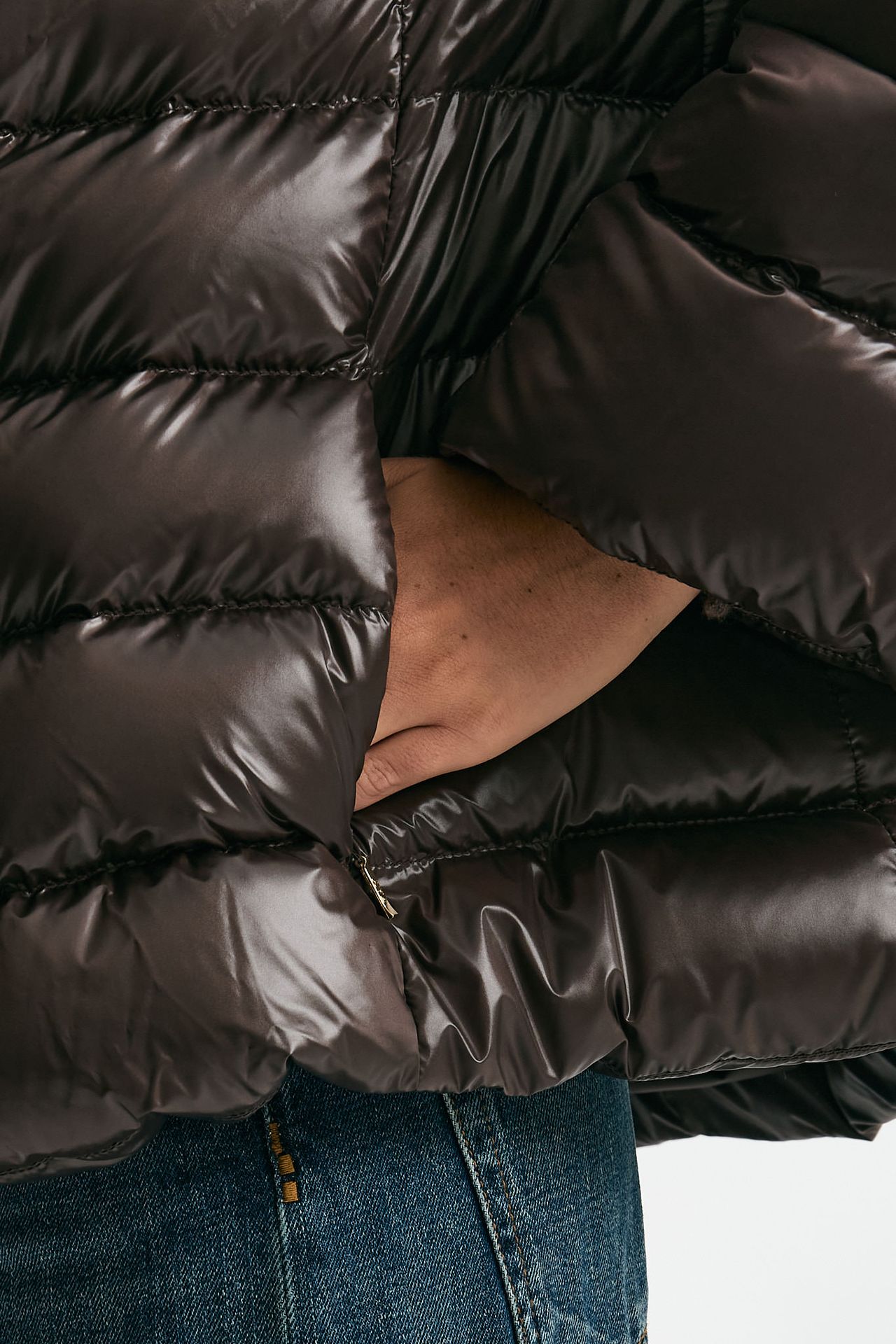 Piumino corto cioccolato donna Fay - 6