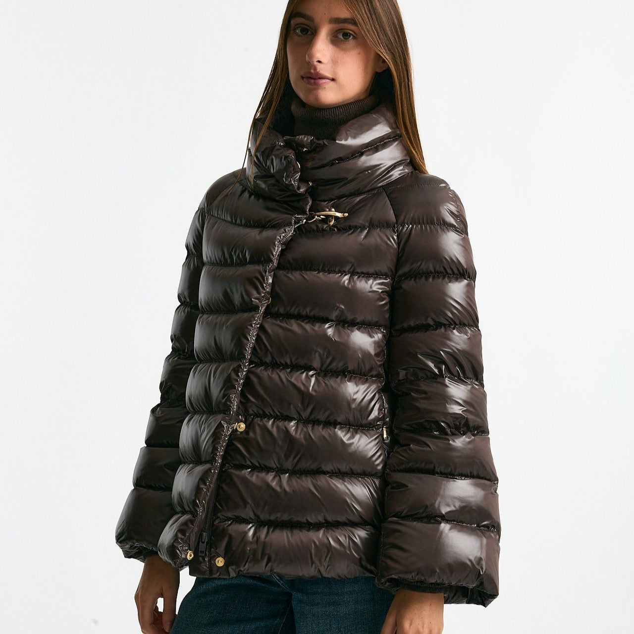 Piumino corto cioccolato donna Fay - 7