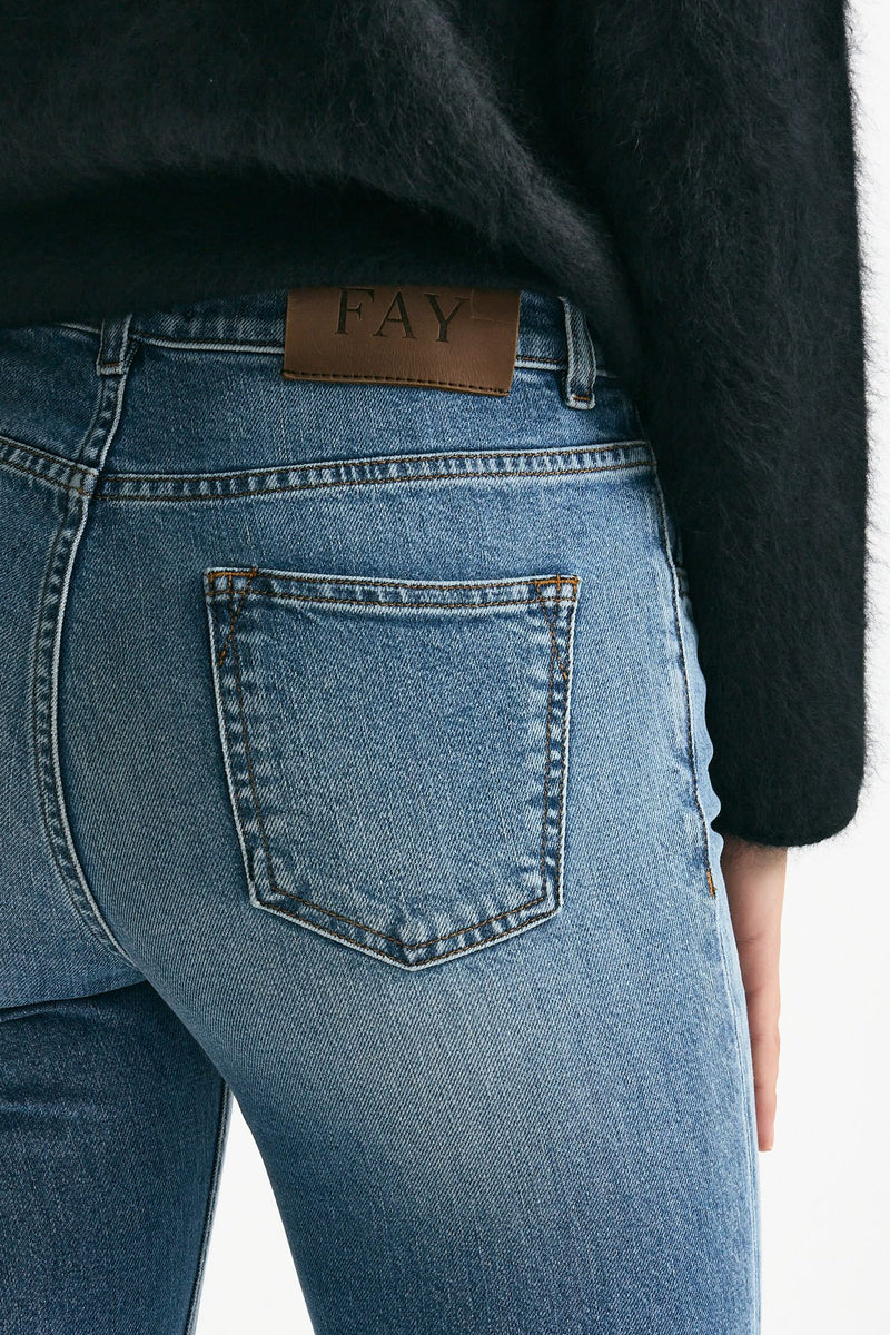 Jeans regular chiaro vita regolare donna Fay - 7