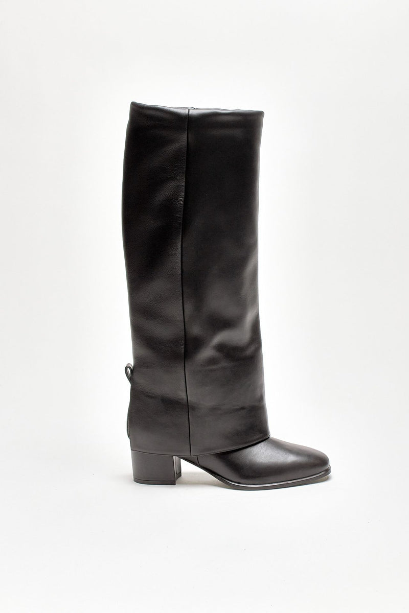 stivali georgina in pelle nera donna Gia borghini - 1