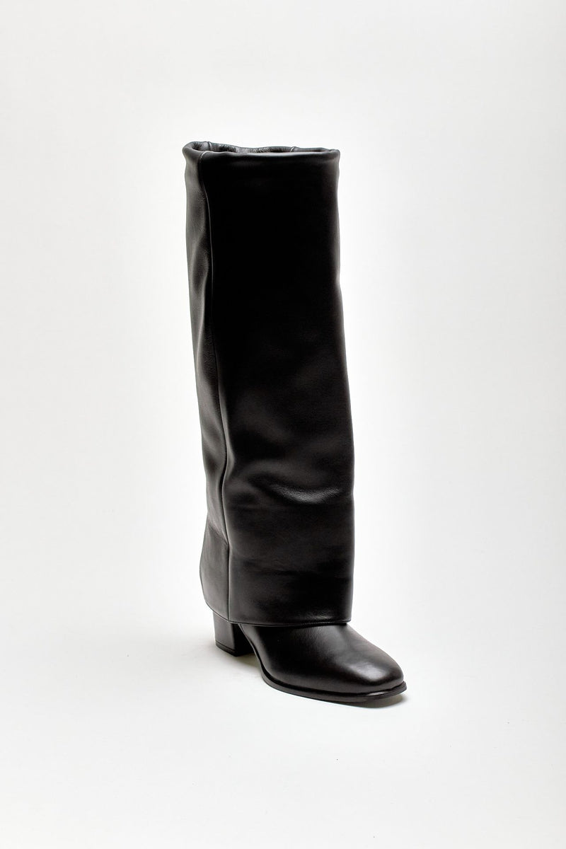 stivali georgina in pelle nera donna Gia borghini - 2