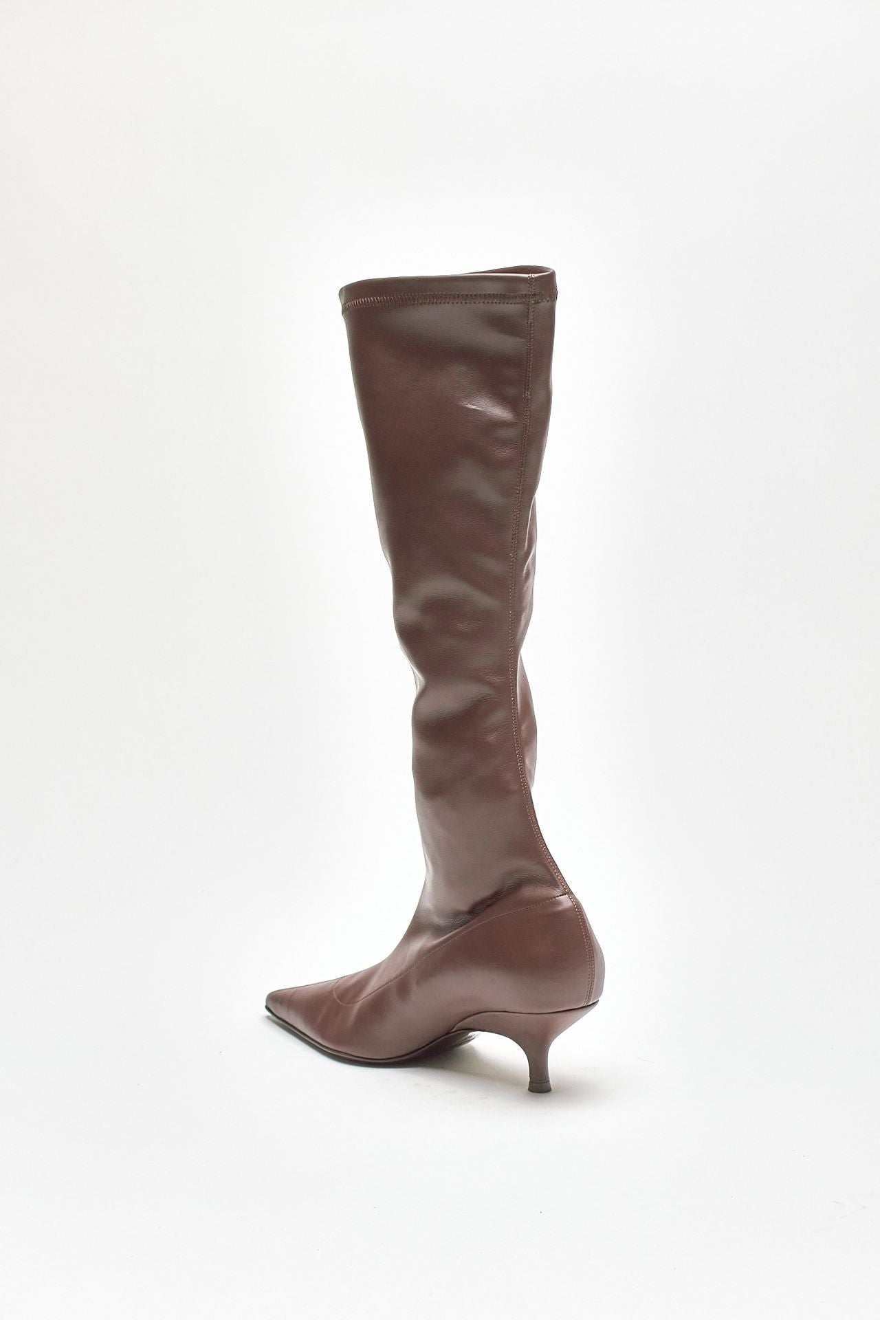 stivali hera in pelle sintetica cioccolato donna Gia borghini - 3