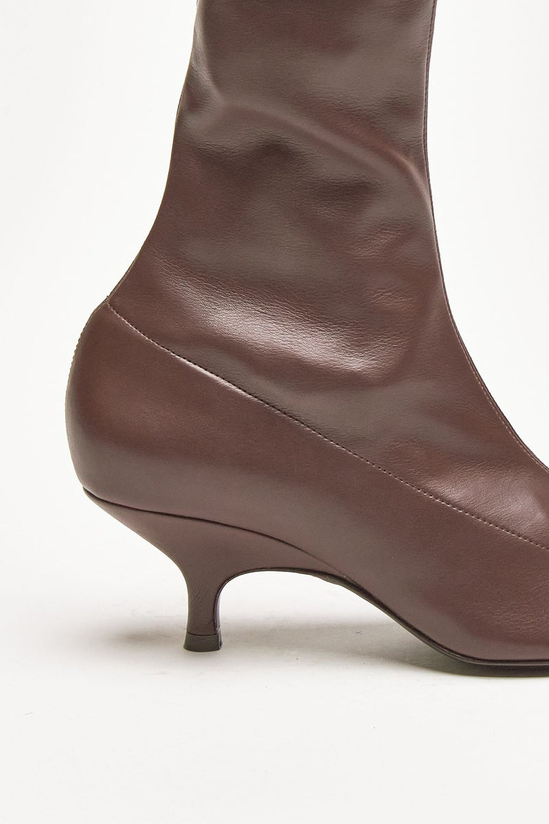 stivali hera in pelle sintetica cioccolato donna Gia borghini - 6