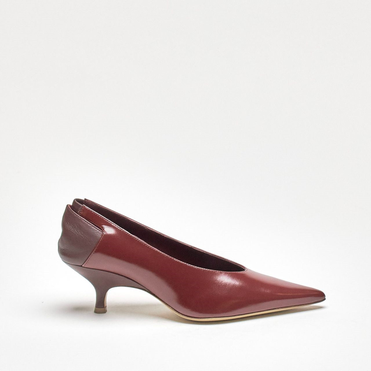 décolleté sloane in pelle bordeaux donna Gia borghini - 8