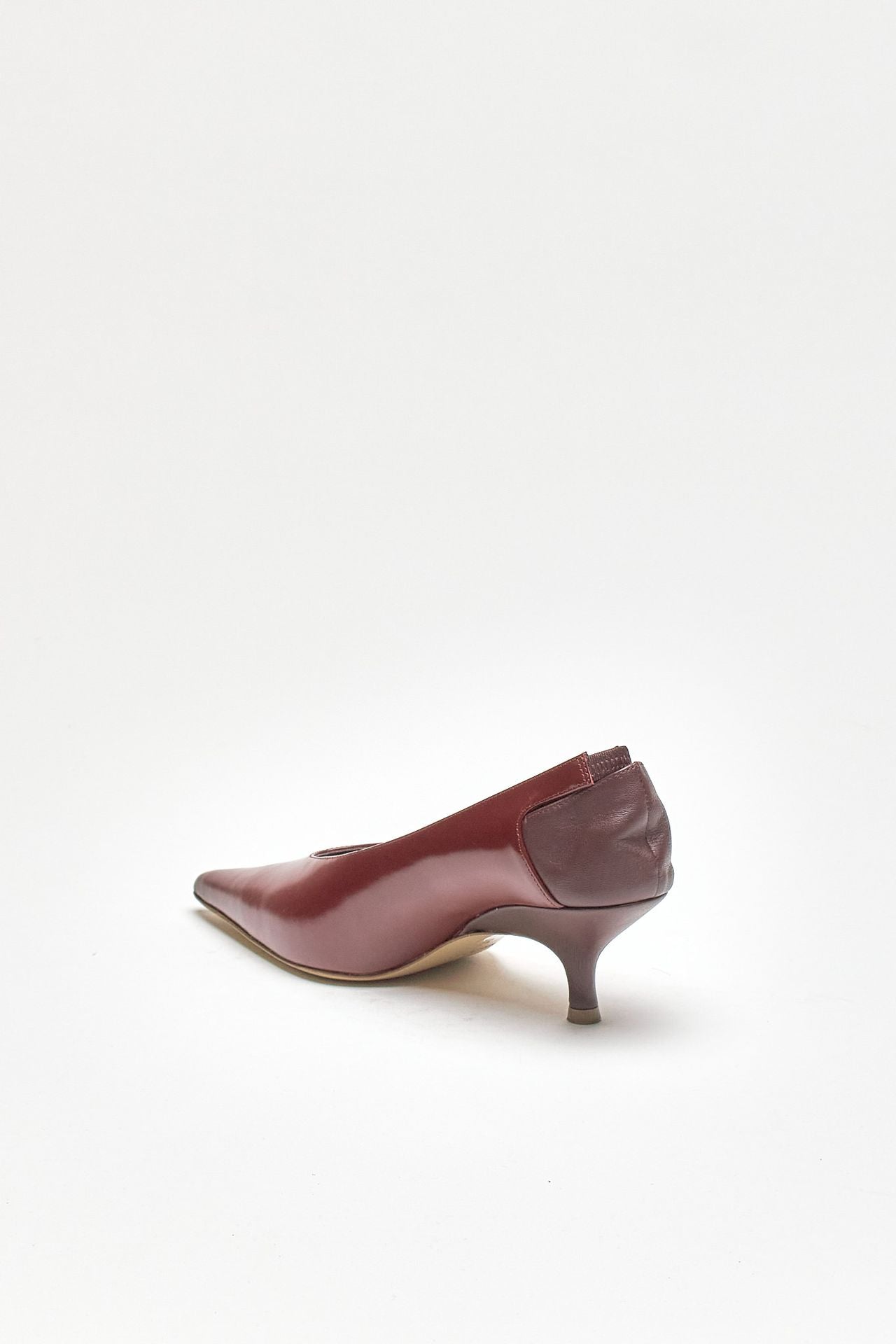 décolleté sloane in pelle bordeaux donna Gia borghini - 3
