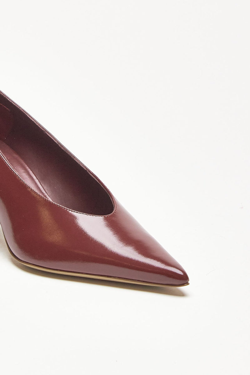 décolleté sloane in pelle bordeaux donna Gia borghini - 5