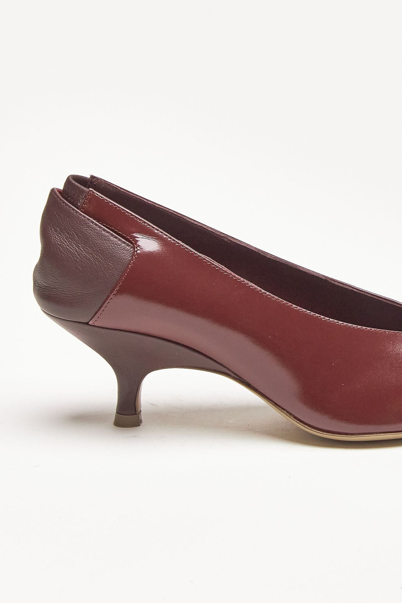 décolleté sloane in pelle bordeaux donna Gia borghini - 6