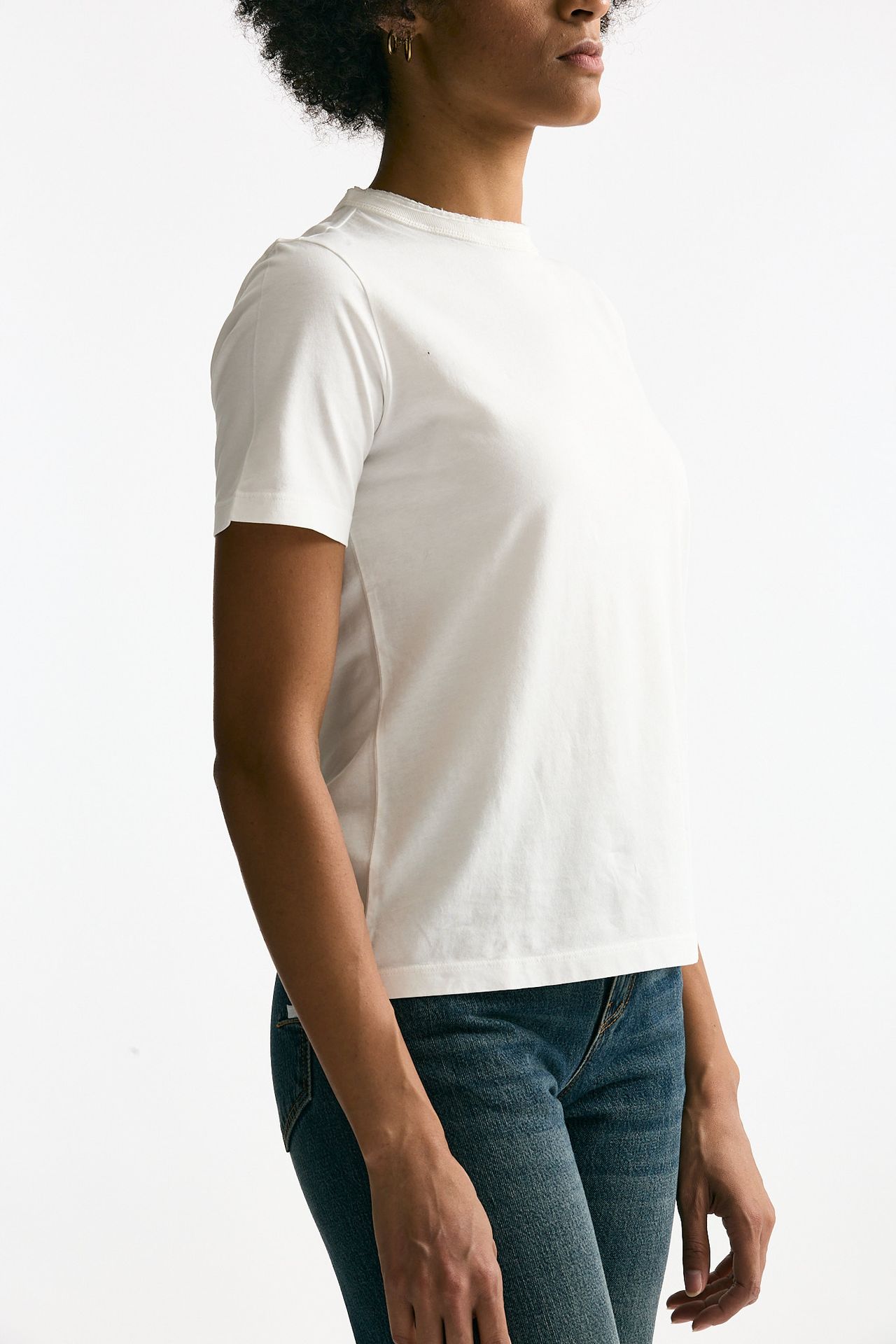 T-shirt basic bianco donna Grifoni - 2