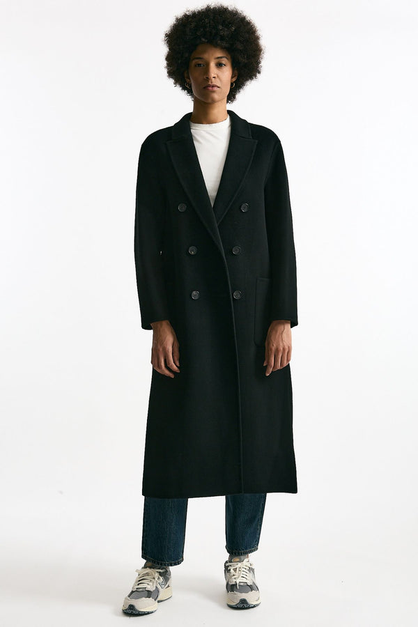 Cappotto doppiopetto nero donna Grifoni