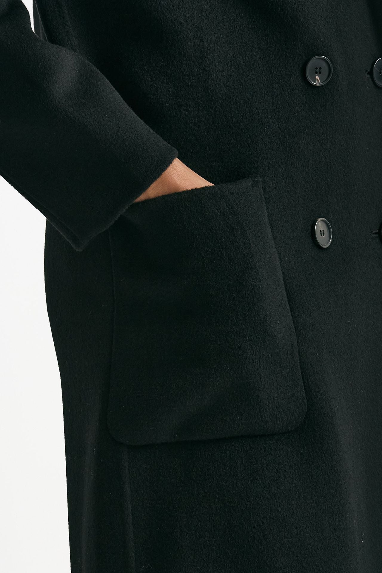 Cappotto doppiopetto nero donna Grifoni - 7