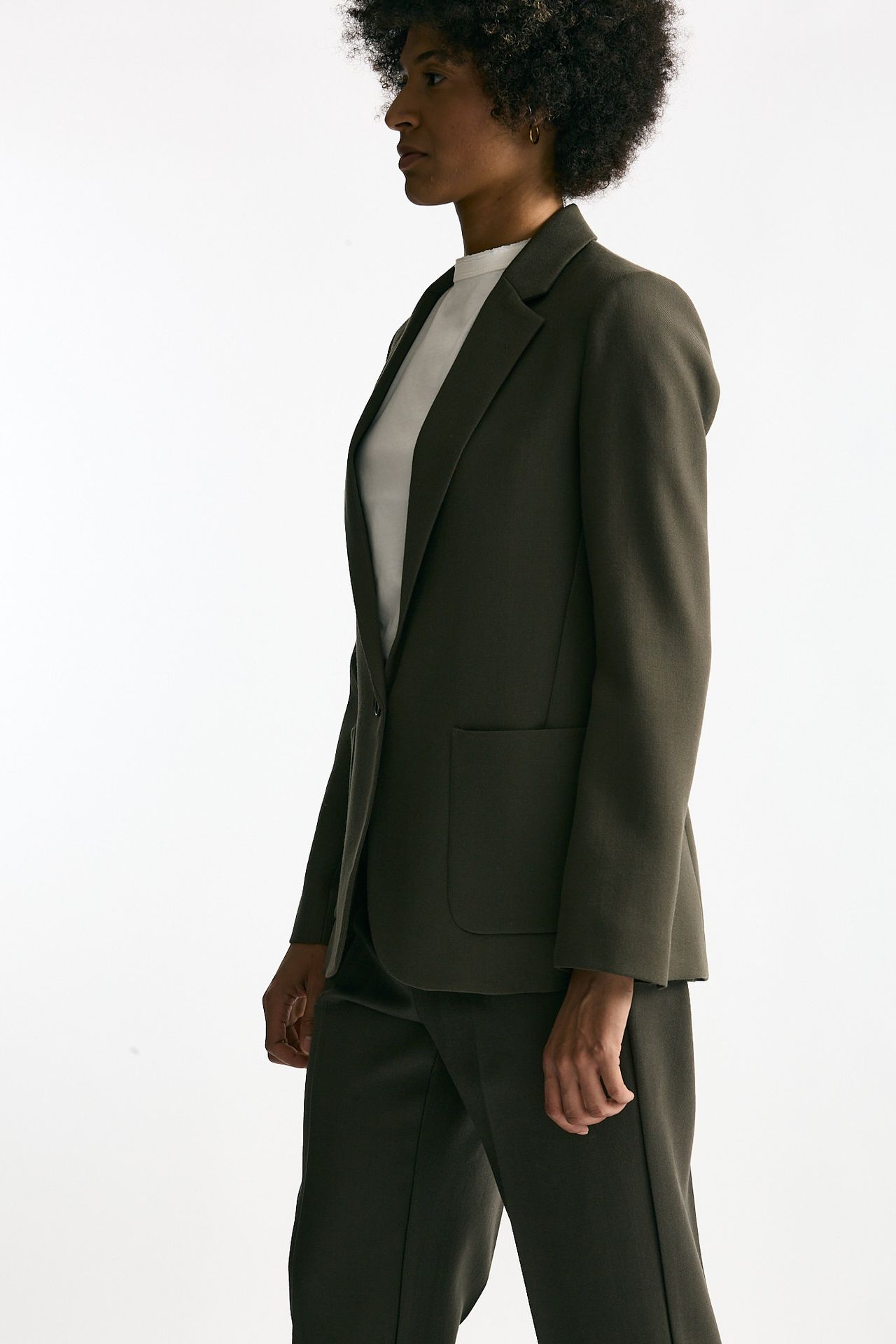 Giacca monopetto verde militare donna Grifoni - 1