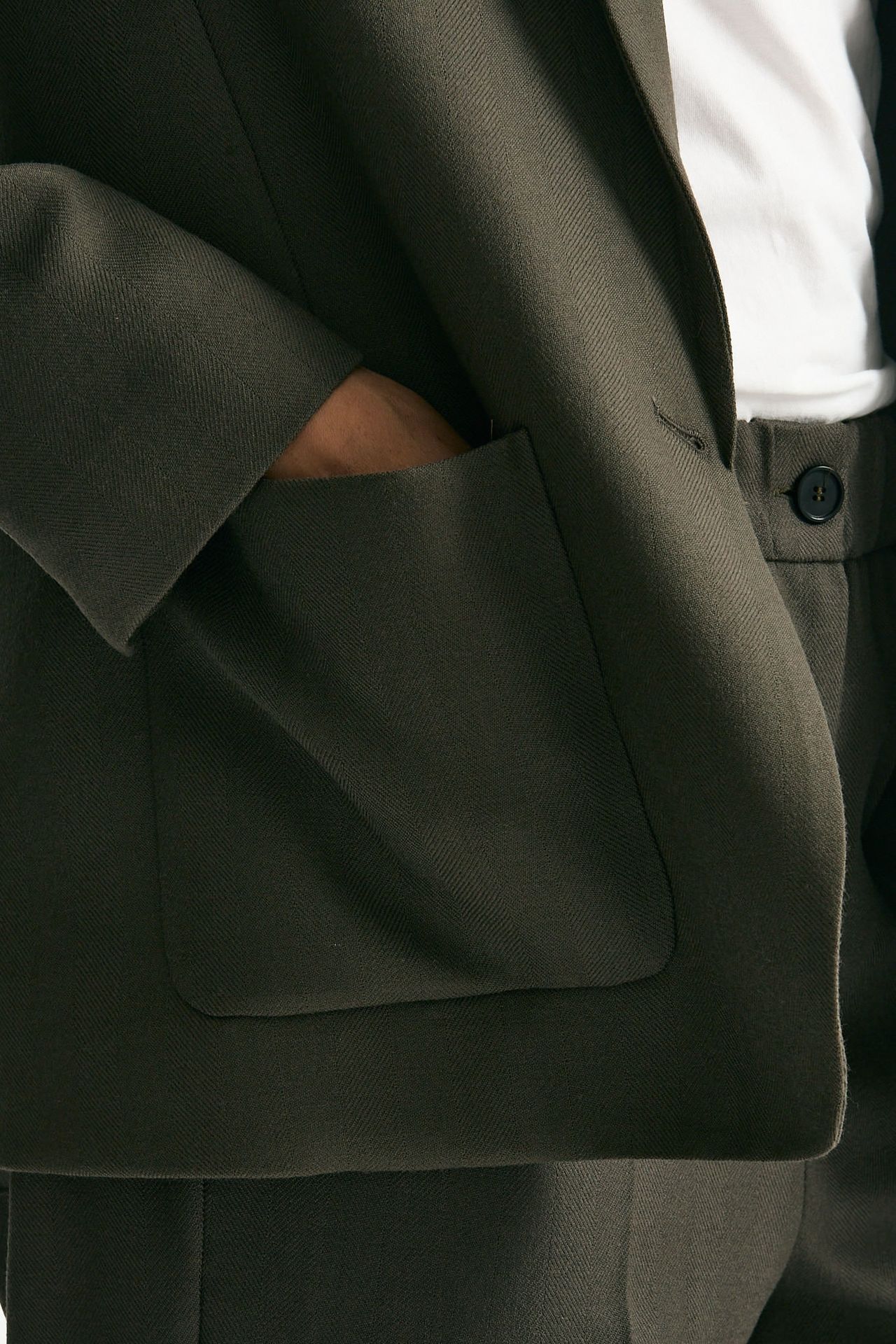 Giacca monopetto verde militare donna Grifoni - 4