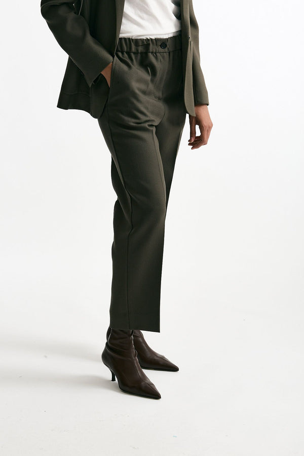 Pantalone morbido verde oliva donna Grifoni