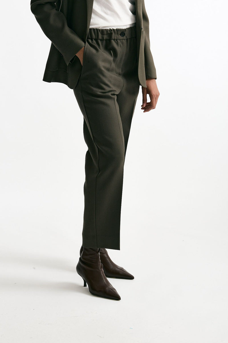 Pantalone morbido verde oliva donna Grifoni - 1