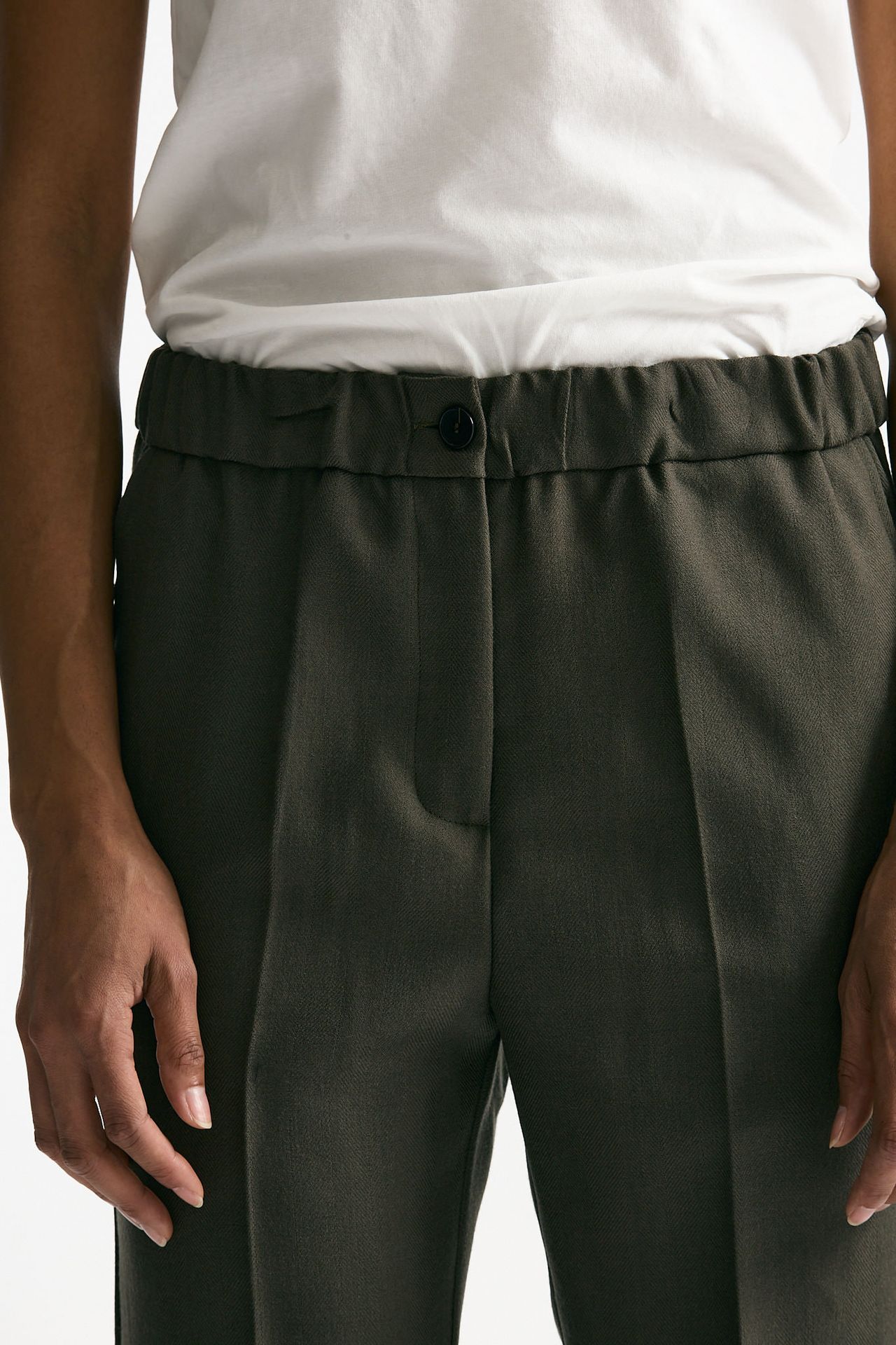 Pantalone morbido verde oliva donna Grifoni - 3