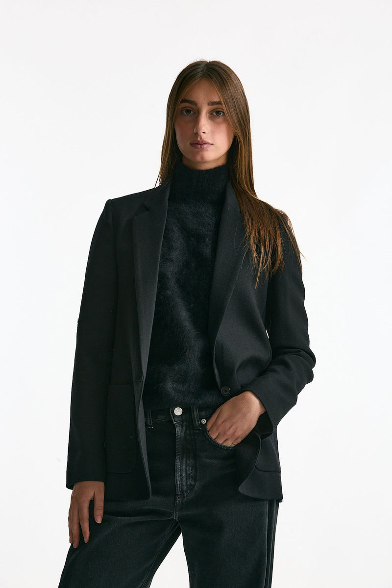 Giacca monopetto in lana nero donna Grifoni - 1