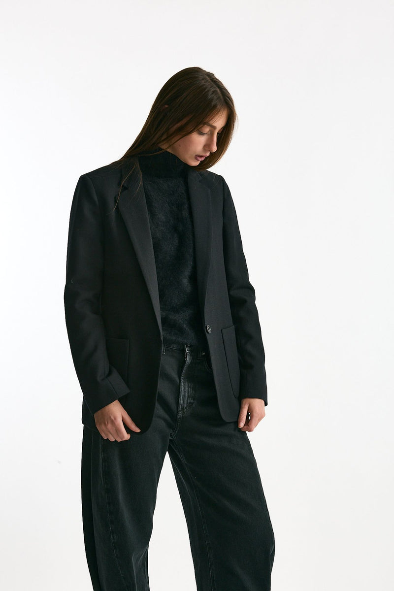 Giacca monopetto in lana nero donna Grifoni - 3