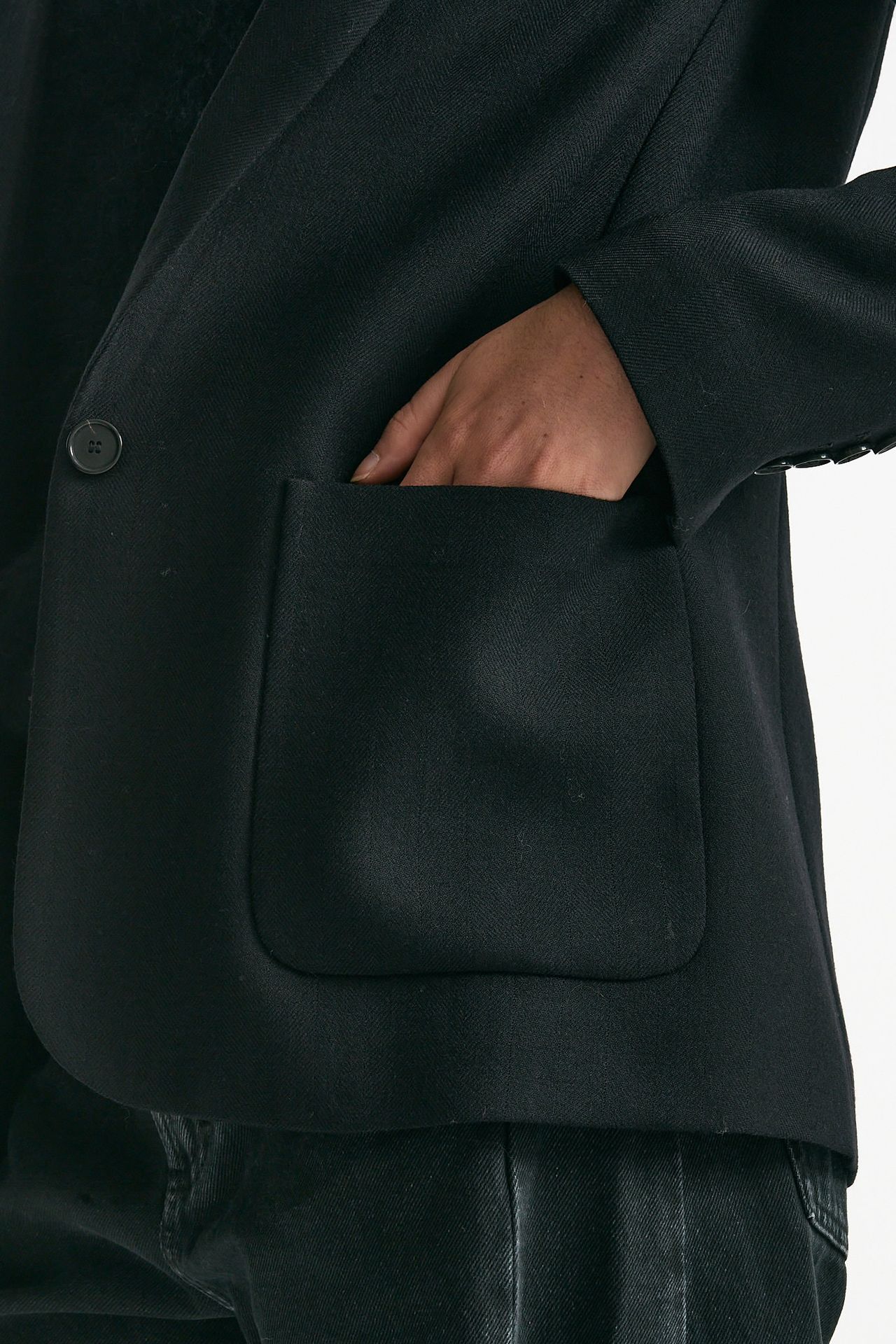 Giacca monopetto in lana nero donna Grifoni - 4